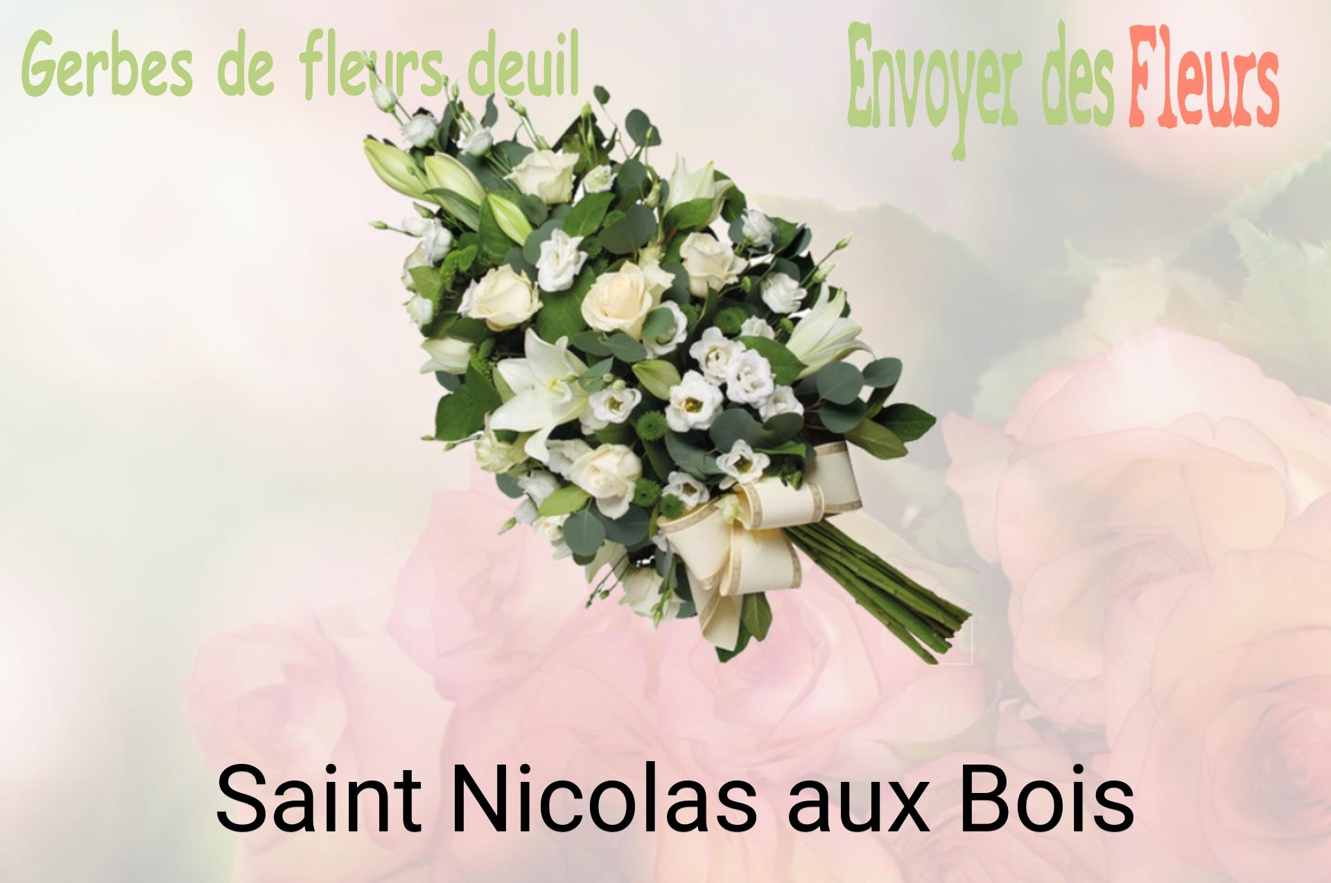 Gerbe de fleurs de deuil livrée à Saint-Nicolas-aux-Bois